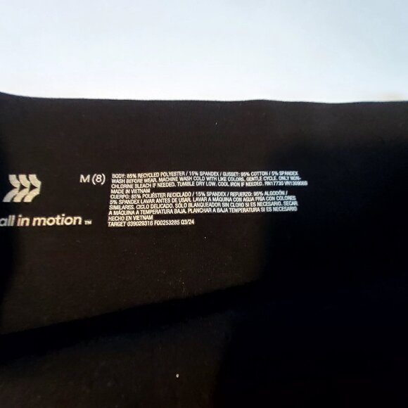 Womens Black High-Waisted Bike Shorts Medium By All In Motion Ideal for workouts - Picture 8 of 9